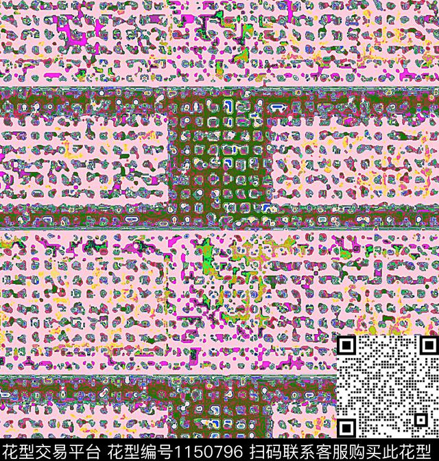 线条画抽象格子数码印花华亿平台下载（图片编号: 1150796） - 瓦栏（Walan）