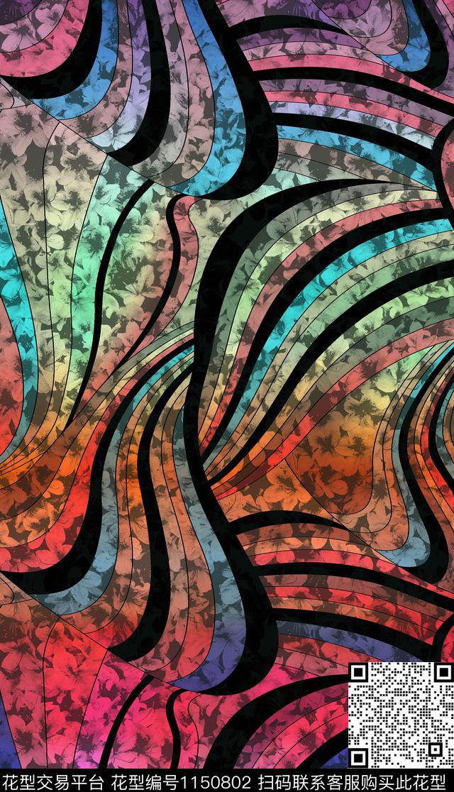 抽象女装大牌风传统印花华亿平台下载（图片编号: 1150802） - 瓦栏（Walan）