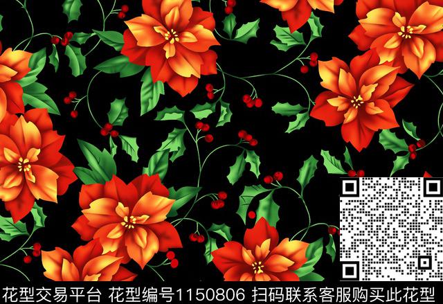 女装大牌风花卉传统印花华亿平台下载（图片编号: 1150806） - 瓦栏（Walan）