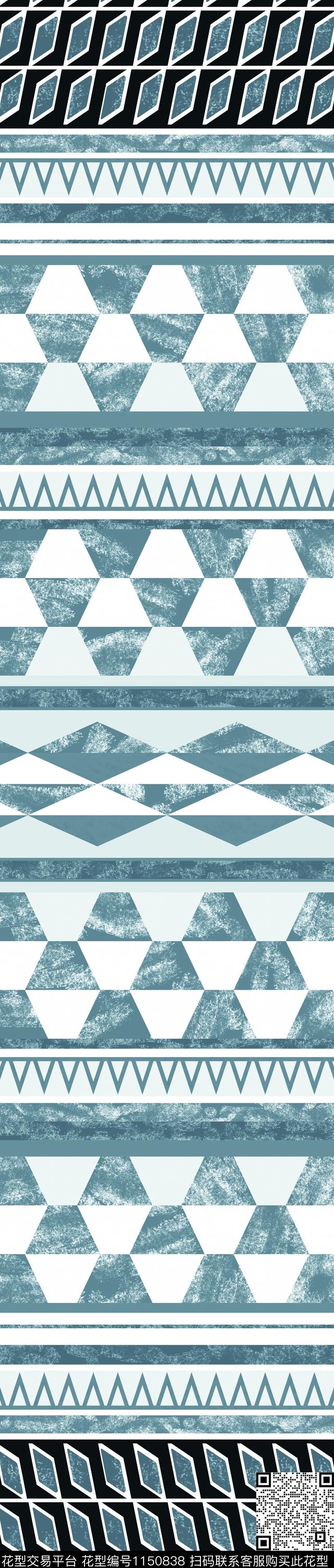 定位花格子几何传统印花华亿平台下载（图片编号: 1150838） - 瓦栏（Walan）