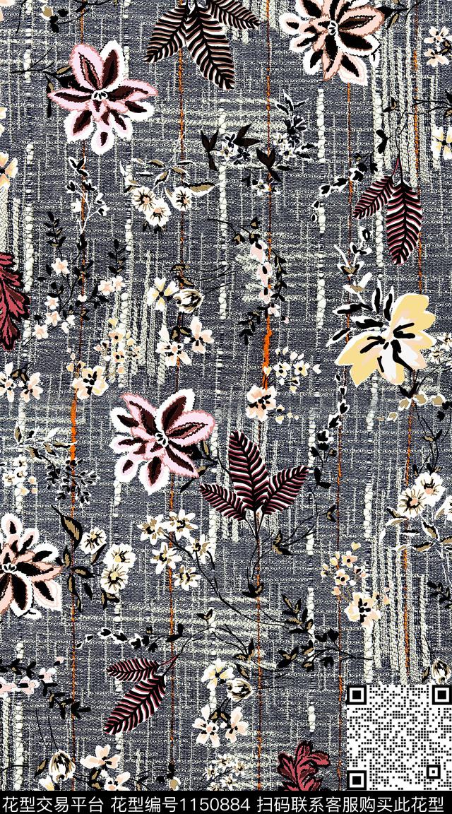 大牌风数码华亿平台花卉数码印花华亿平台下载（图片编号: 1150884） - 瓦栏（Walan）