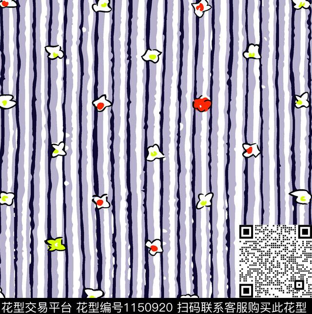 线条画女装清爽数码印花华亿平台下载（图片编号: 1150920） - 瓦栏（Walan）