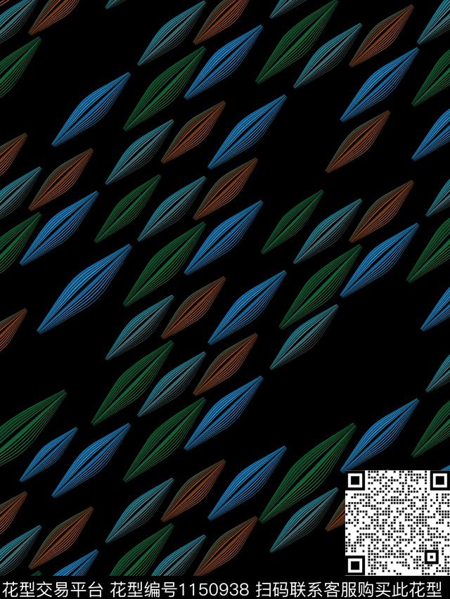 大牌风男装几何传统印花华亿平台下载（图片编号: 1150938） - 瓦栏（Walan）