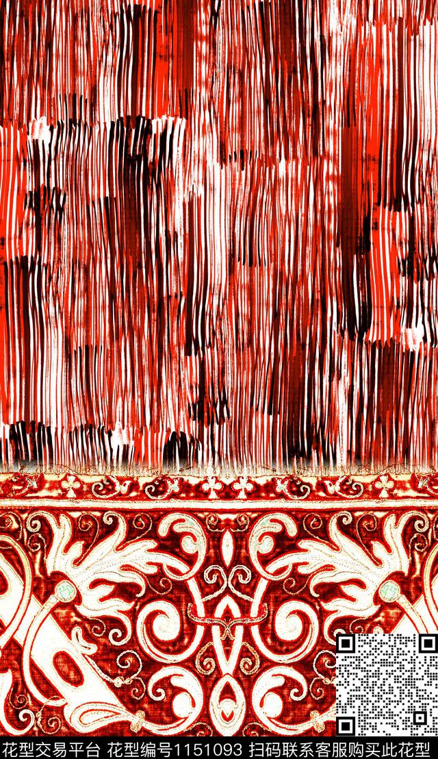 定位花肌理中老年数码印花华亿平台下载（图片编号: 1151093） - 瓦栏（Walan）