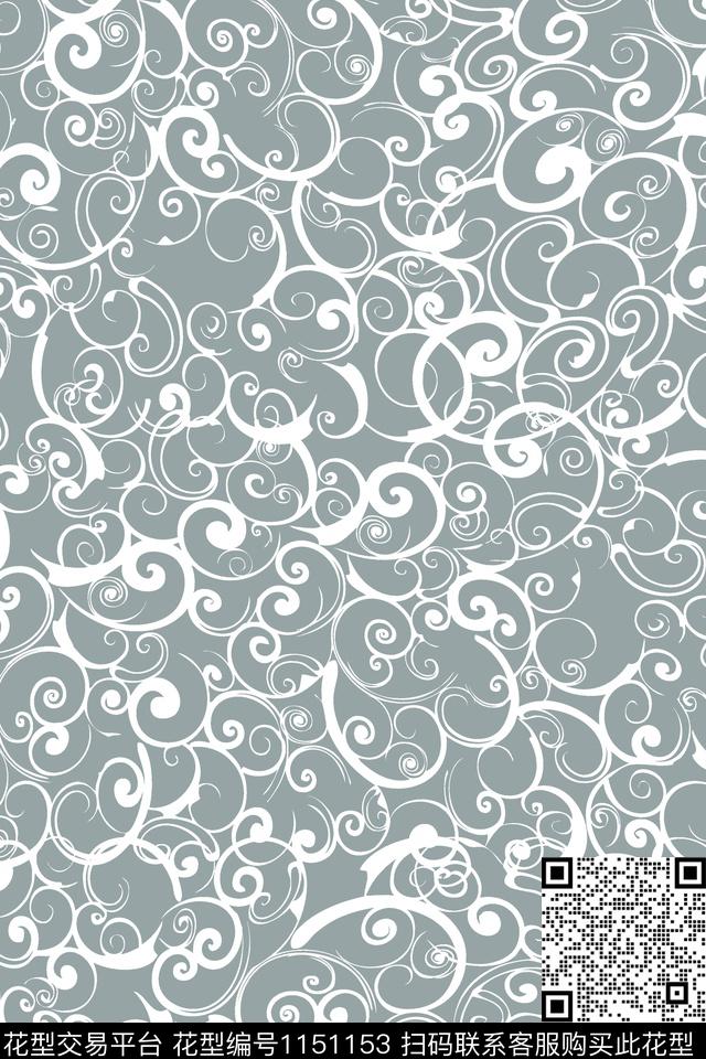 线条清爽几何传统印花华亿平台下载（图片编号: 1151153） - 瓦栏（Walan）