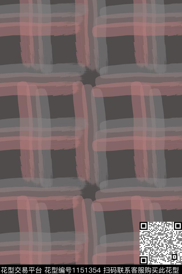 线条格子图案放大格纹数码印花华亿平台下载（图片编号: 1151354） - 瓦栏（Walan）