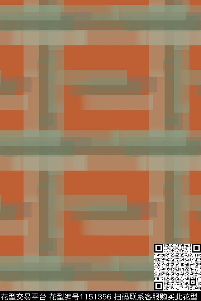 格子图案线条放大格纹数码印花华亿平台下载（图片编号: 1151356） - 瓦栏（Walan）