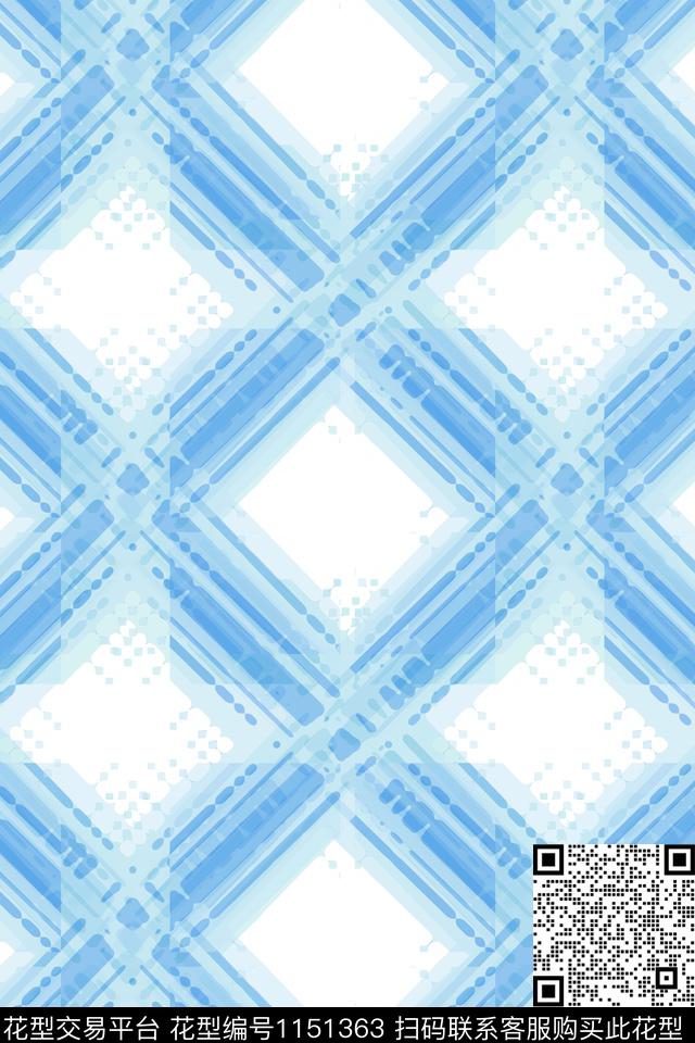 格子图案线条放大格纹传统印花华亿平台下载（图片编号: 1151363） - 瓦栏（Walan）