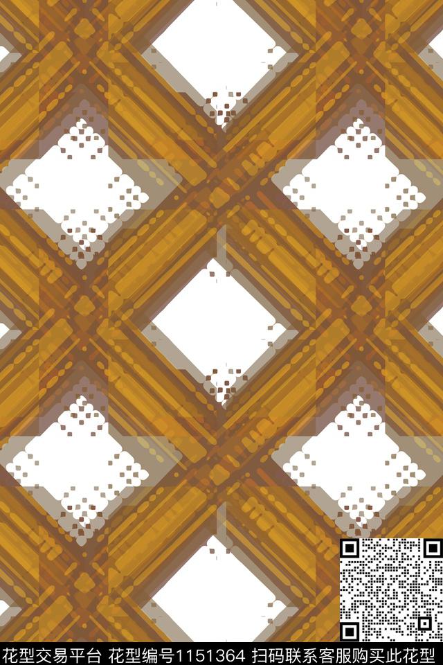 格子图案线条放大格纹传统印花华亿平台下载（图片编号: 1151364） - 瓦栏（Walan）
