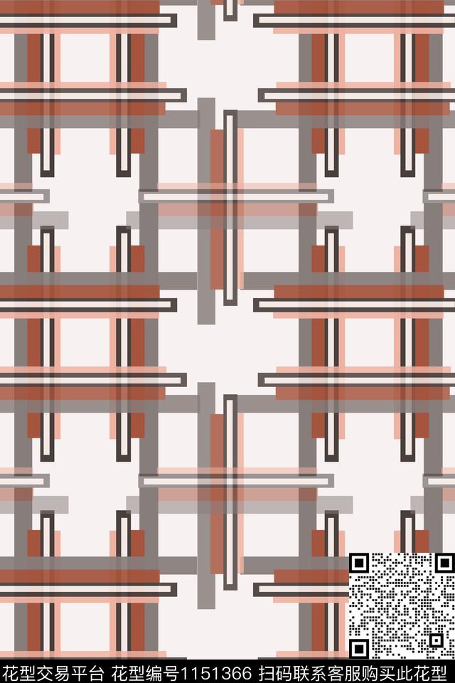 格子图案线条放大格纹传统印花华亿平台下载（图片编号: 1151366） - 瓦栏（Walan）
