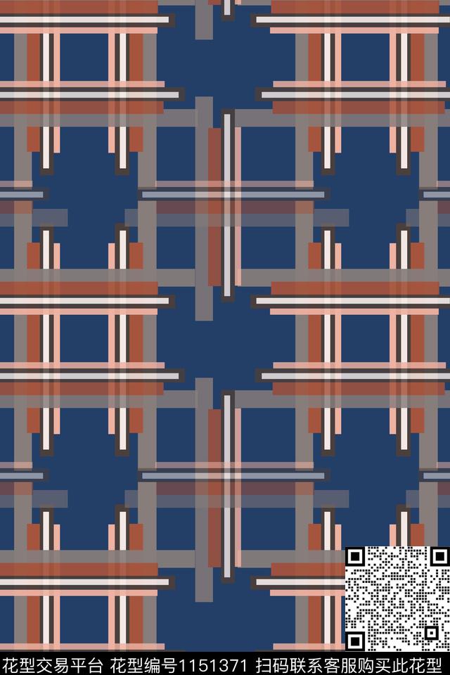 格子图案线条放大格纹传统印花华亿平台下载（图片编号: 1151371） - 瓦栏（Walan）