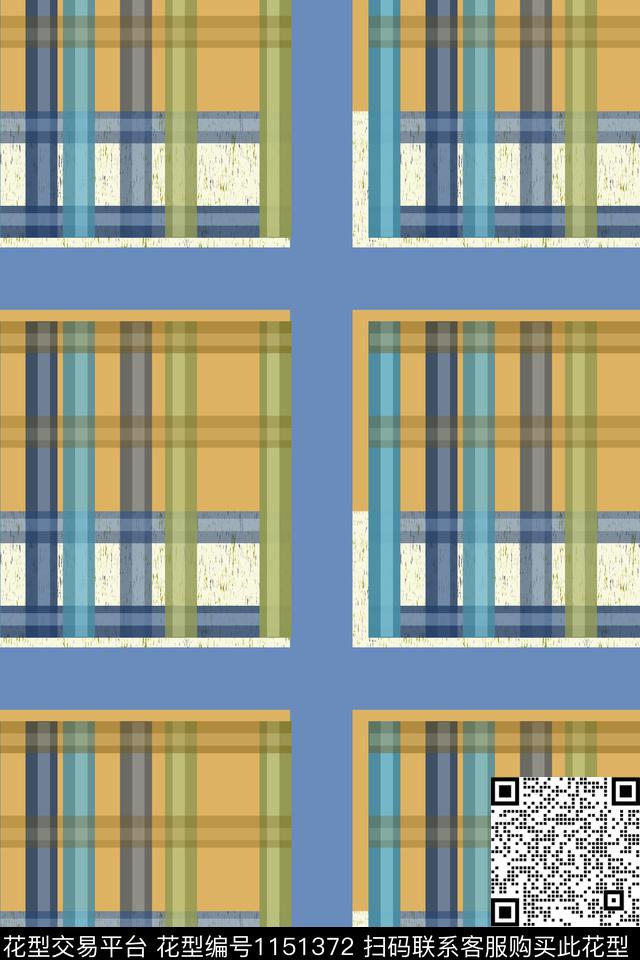 格子图案线条放大格纹传统印花华亿平台下载（图片编号: 1151372） - 瓦栏（Walan）