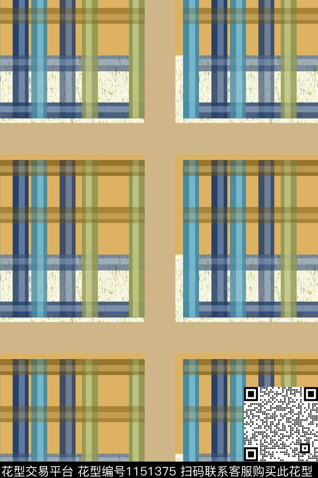 格子图案线条放大格纹传统印花华亿平台下载（图片编号: 1151375） - 瓦栏（Walan）