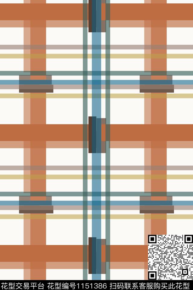 格子图案线条放大格纹传统印花华亿平台下载（图片编号: 1151386） - 瓦栏（Walan）