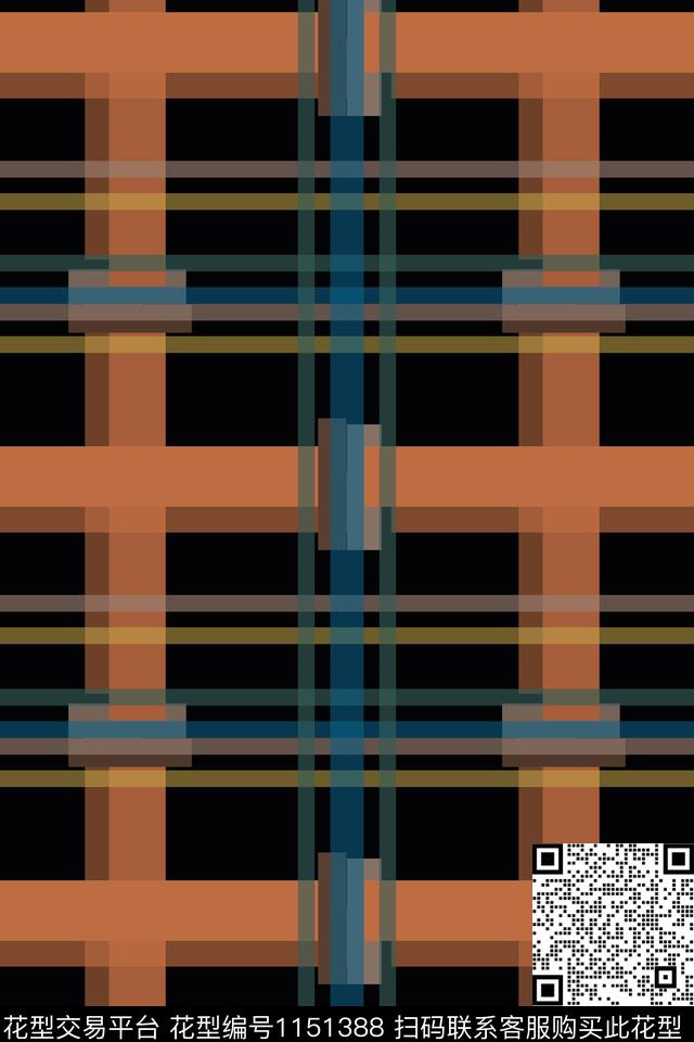 格子图案线条放大格纹传统印花华亿平台下载（图片编号: 1151388） - 瓦栏（Walan）