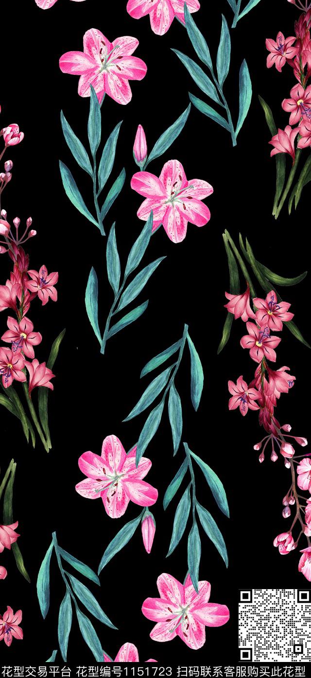 水彩花卉温室花卉手绘花卉数码印花华亿平台下载（图片编号: 1151723） - 瓦栏（Walan）