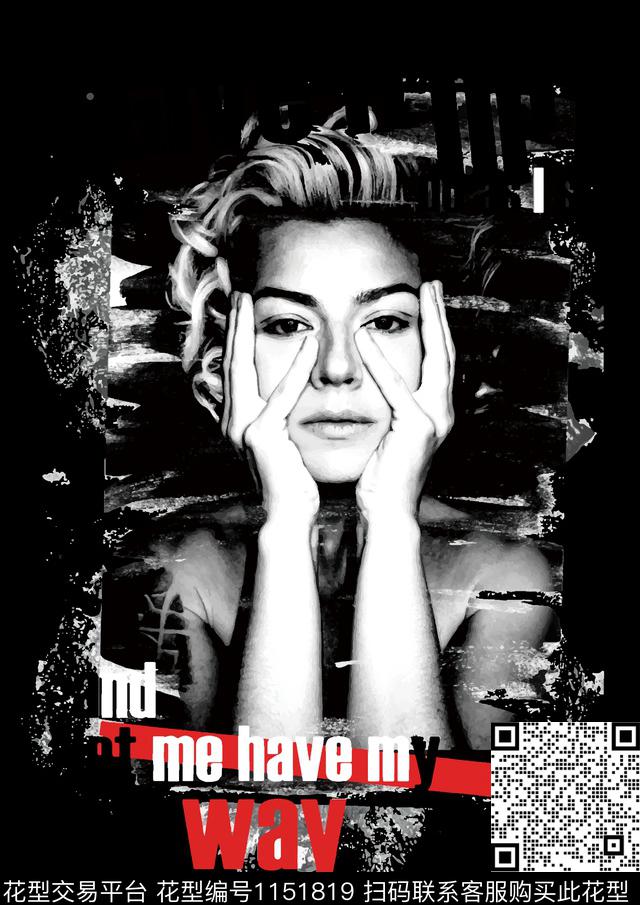 抽象潮牌字母数码印花华亿平台下载（图片编号: 1151819） - 瓦栏（Walan）