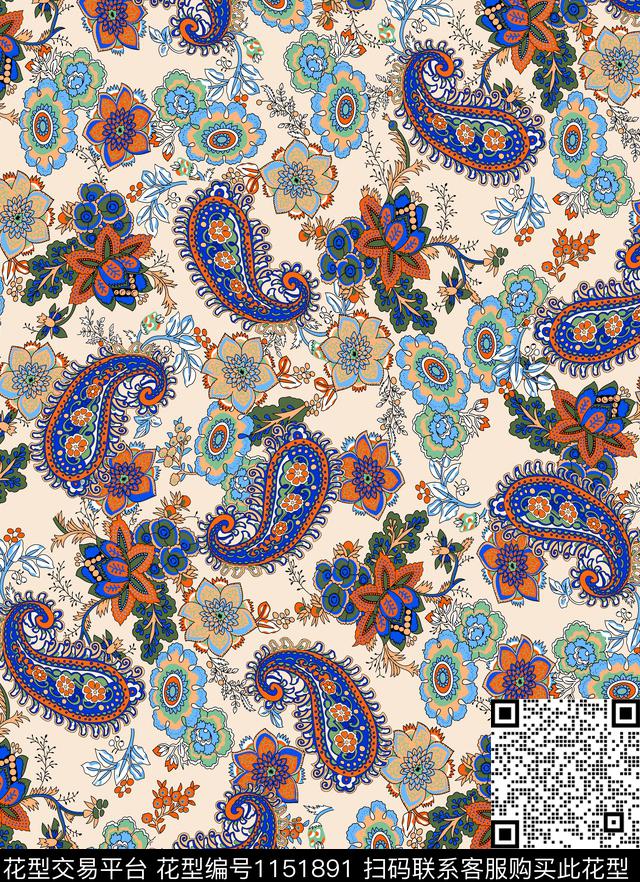 传统华亿平台大牌风花卉传统印花华亿平台下载（图片编号: 1151891） - 瓦栏（Walan）