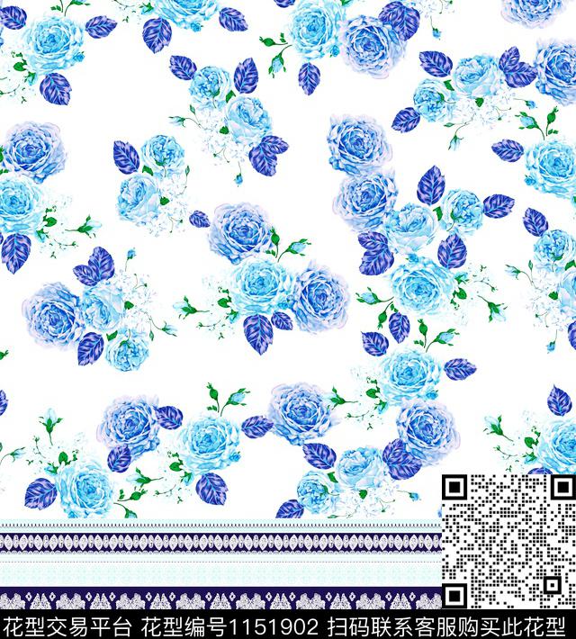 定位花传统华亿平台大牌风传统印花华亿平台下载（图片编号: 1151902） - 瓦栏（Walan）