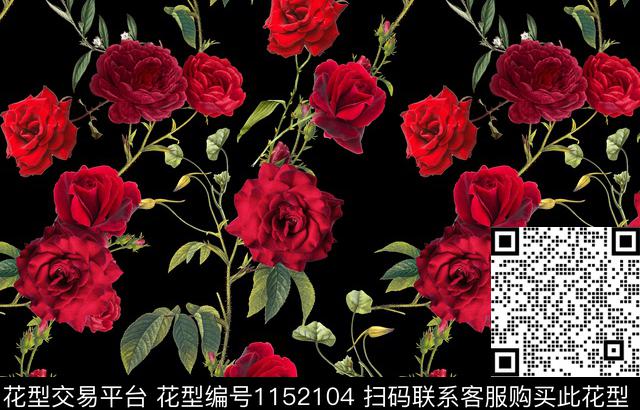 水彩花卉春夏华亿平台手绘大花传统印花华亿平台下载（图片编号: 1152104） - 瓦栏（Walan）