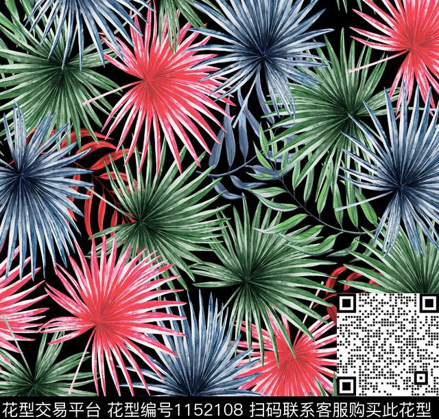 春夏华亿平台植物热带华亿平台传统印花华亿平台下载（图片编号: 1152108） - 瓦栏（Walan）