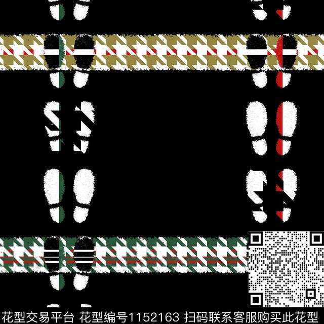 千鸟格格子创意传统印花华亿平台下载（图片编号: 1152163） - 瓦栏（Walan）