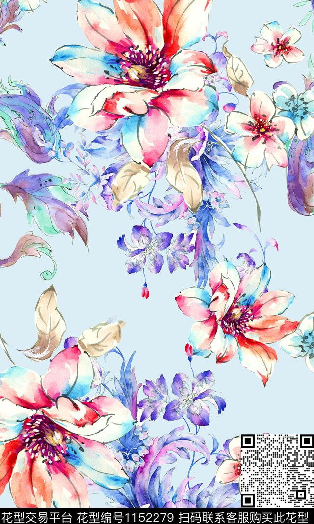 抽象绿植树叶大牌风传统印花华亿平台下载（图片编号: 1152279） - 瓦栏（Walan）