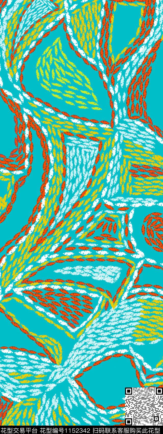 动物大牌风几何传统印花华亿平台下载（图片编号: 1152342） - 瓦栏（Walan）