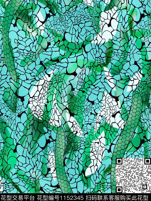 动物大牌风几何传统印花华亿平台下载（图片编号: 1152345） - 瓦栏（Walan）
