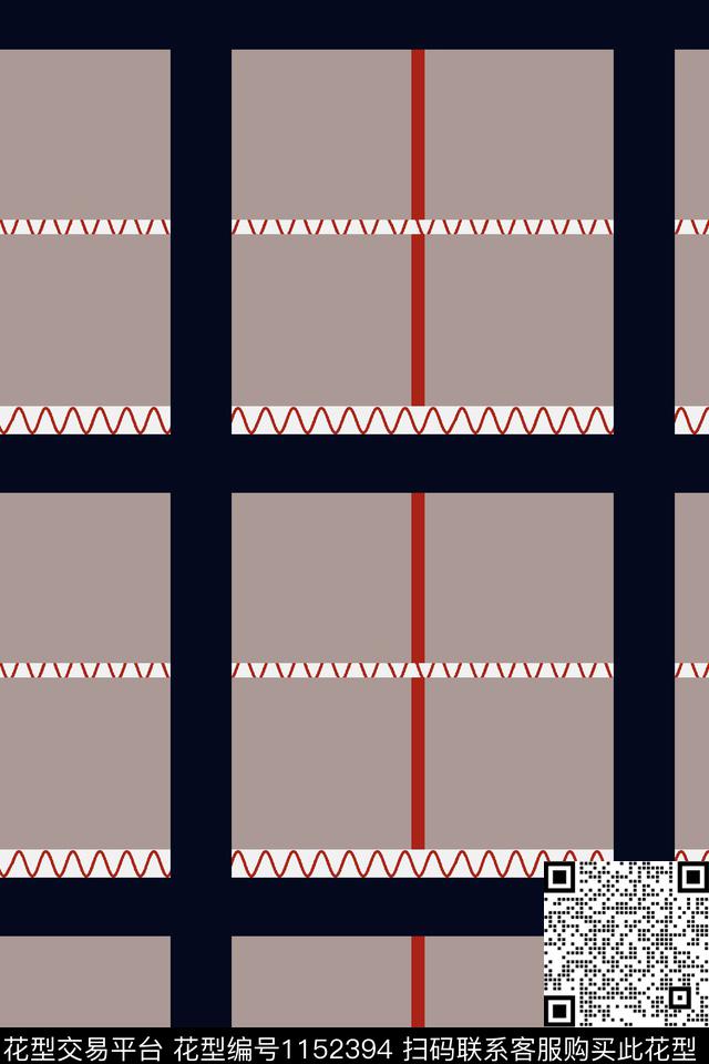 几何格子手绘矢量图华亿平台传统印花华亿平台下载（图片编号: 1152394） - 瓦栏（Walan）
