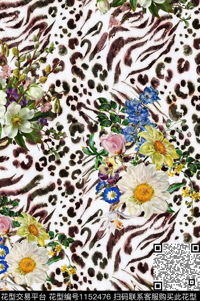 动物纹豹纹油画华亿平台数码印花华亿平台下载（图片编号: 1152476） - 瓦栏（Walan）