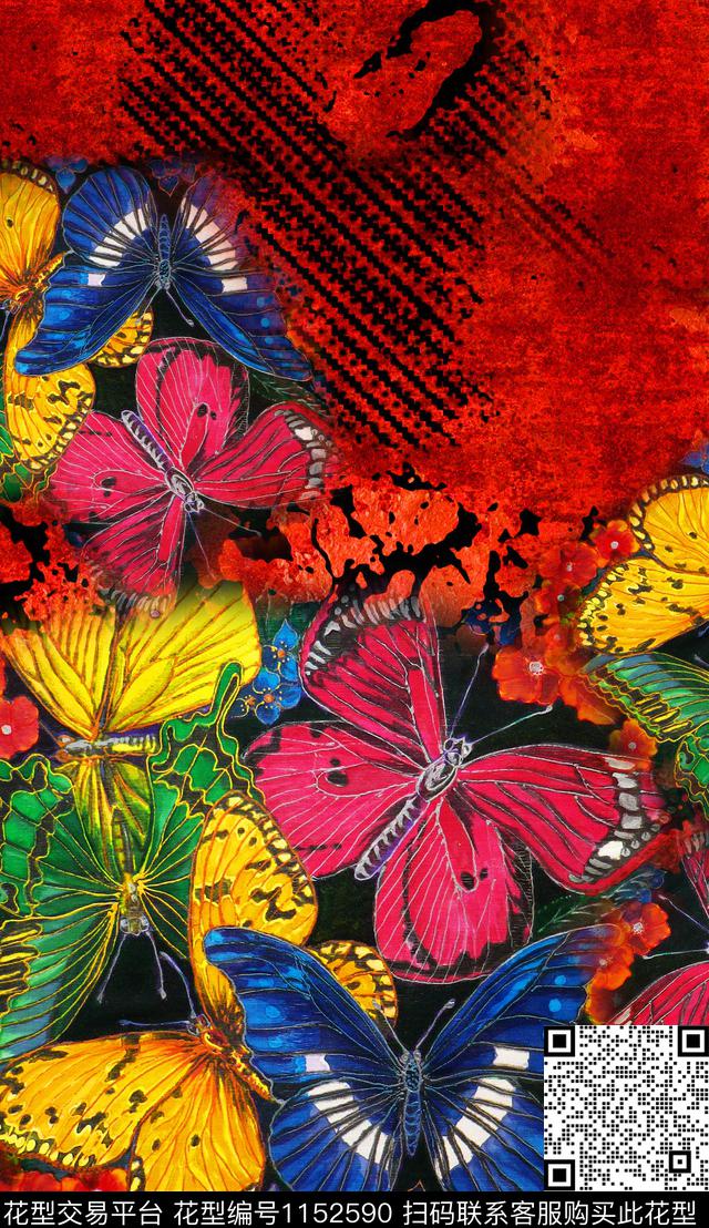 定位花肌理花卉数码印花华亿平台下载（图片编号: 1152590） - 瓦栏（Walan）