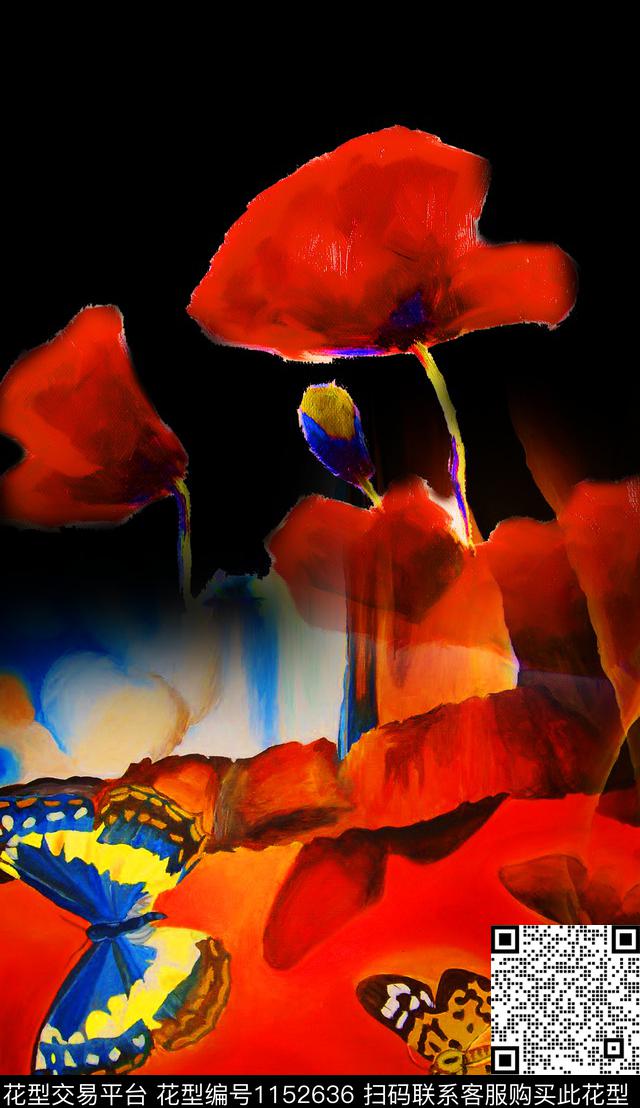 定位花肌理花卉数码印花华亿平台下载（图片编号: 1152636） - 瓦栏（Walan）