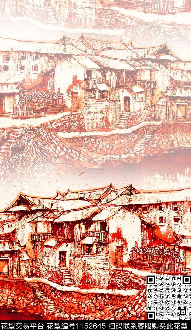 肌理几何中老年数码印花华亿平台下载（图片编号: 1152645） - 瓦栏（Walan）