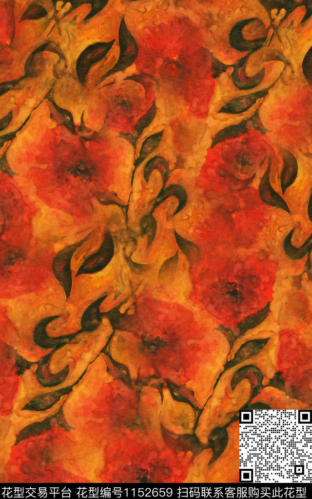 肌理抽象中老年数码印花华亿平台下载（图片编号: 1152659） - 瓦栏（Walan）