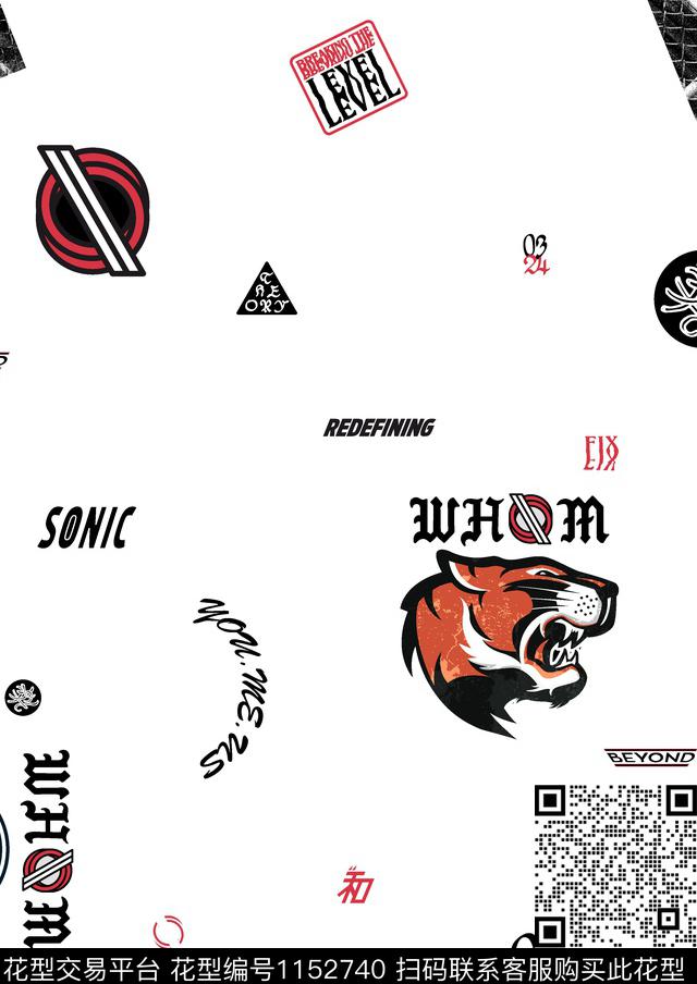 欧洲潮牌大牌风数码印花华亿平台下载（图片编号: 1152740） - 瓦栏（Walan）