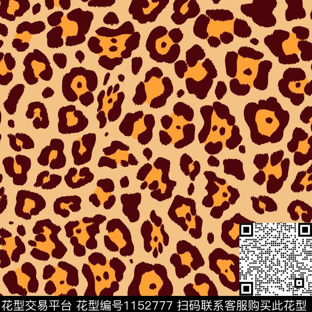 豹纹大牌风数码华亿平台数码印花华亿平台下载（图片编号: 1152777） - 瓦栏（Walan）