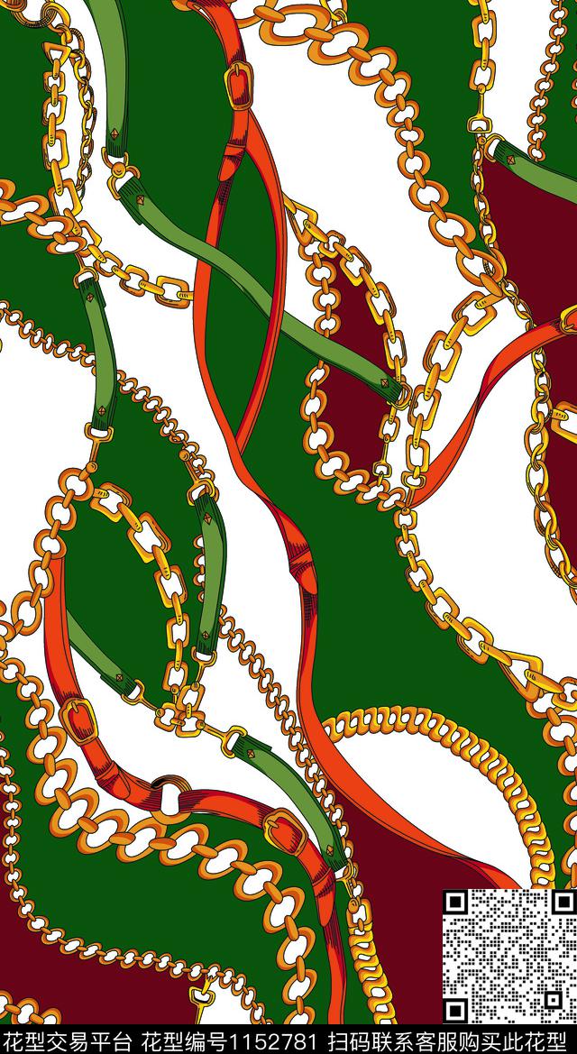风格化花卉大牌风抽象数码印花华亿平台下载（图片编号: 1152781） - 瓦栏（Walan）