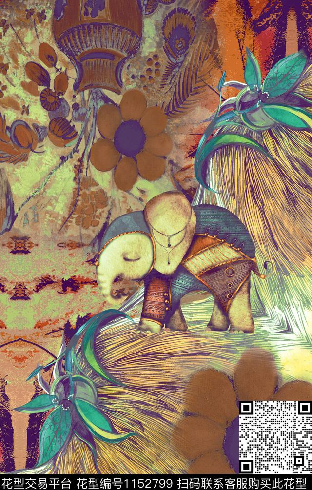 民族风复古杭州数码印花华亿平台下载（图片编号: 1152799） - 瓦栏（Walan）