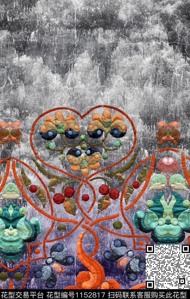 民族风复古杭州数码印花华亿平台下载（图片编号: 1152817） - 瓦栏（Walan）