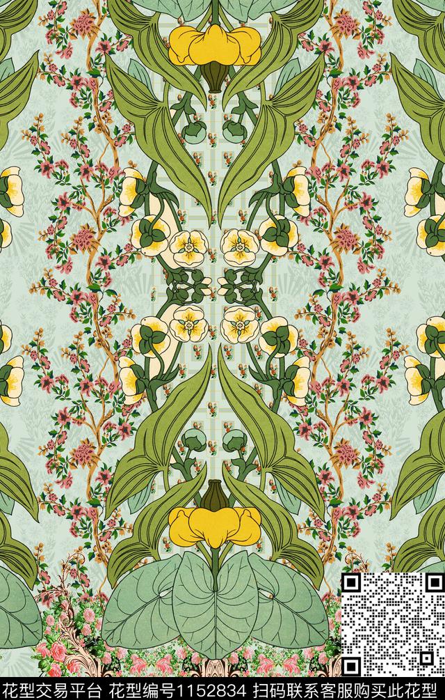 民族风复古杭州数码印花华亿平台下载（图片编号: 1152834） - 瓦栏（Walan）