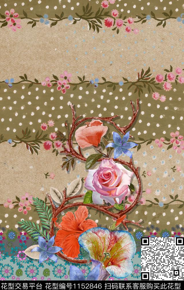 民族风复古杭州数码印花华亿平台下载（图片编号: 1152846） - 瓦栏（Walan）