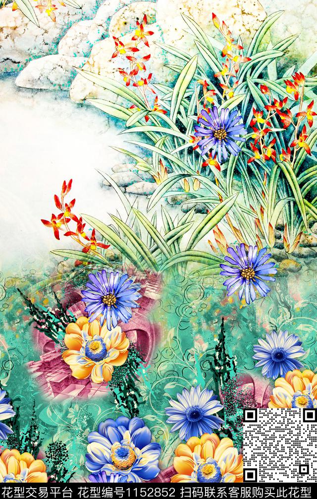 民族风复古杭州数码印花华亿平台下载（图片编号: 1152852） - 瓦栏（Walan）