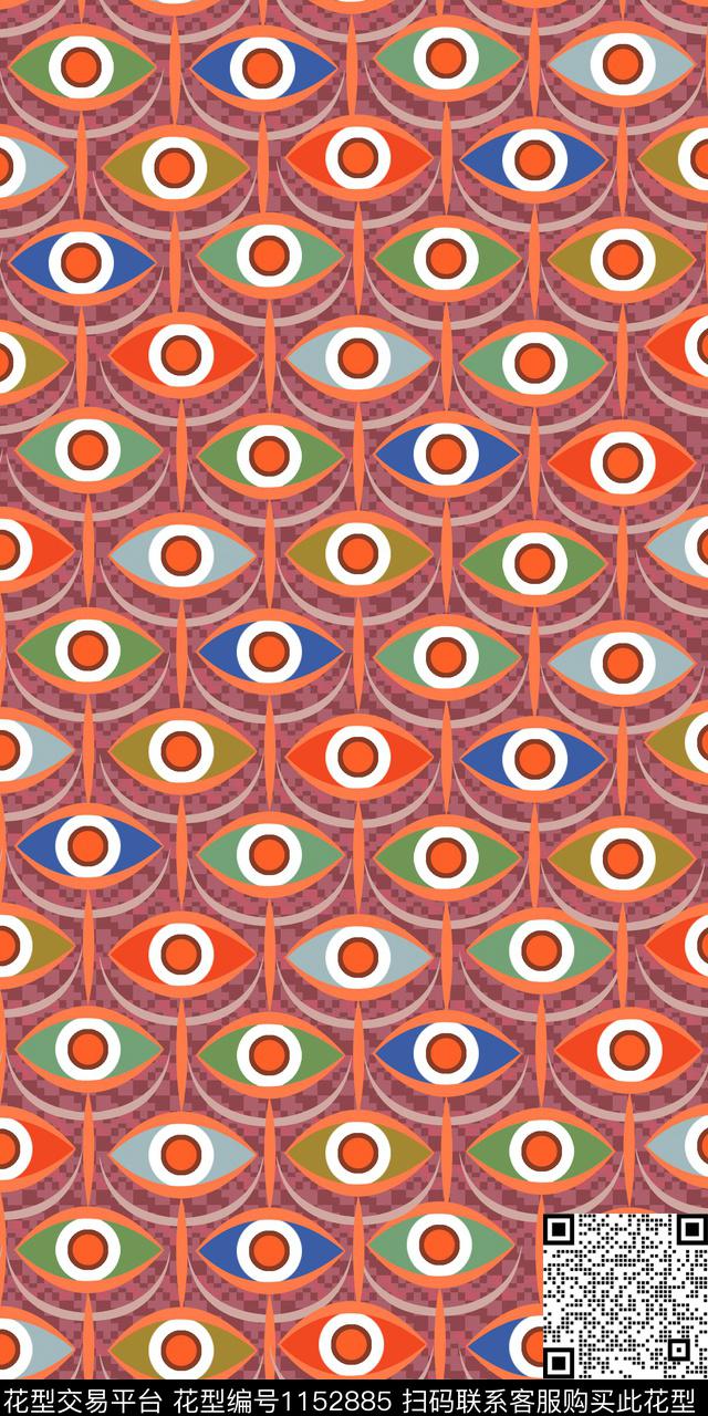 抽象大牌风几何传统印花华亿平台下载（图片编号: 1152885） - 瓦栏（Walan）