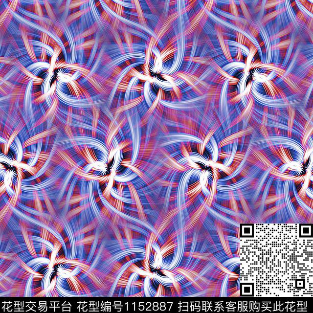 抽象大牌风几何传统印花华亿平台下载（图片编号: 1152887） - 瓦栏（Walan）