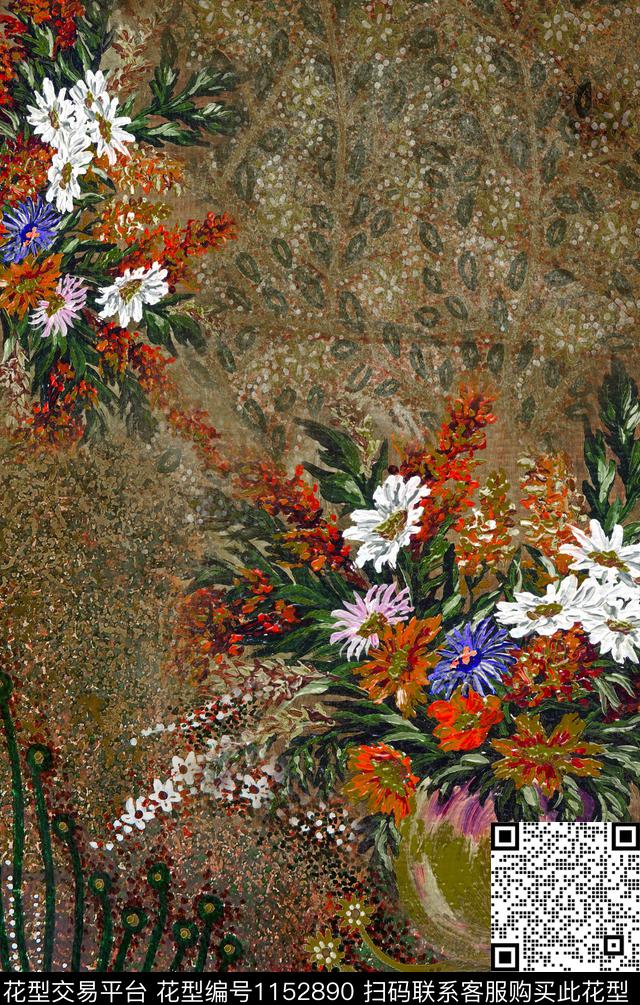 民族风复古杭州数码印花华亿平台下载（图片编号: 1152890） - 瓦栏（Walan）