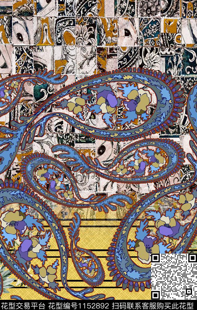 民族风复古杭州数码印花华亿平台下载（图片编号: 1152892） - 瓦栏（Walan）