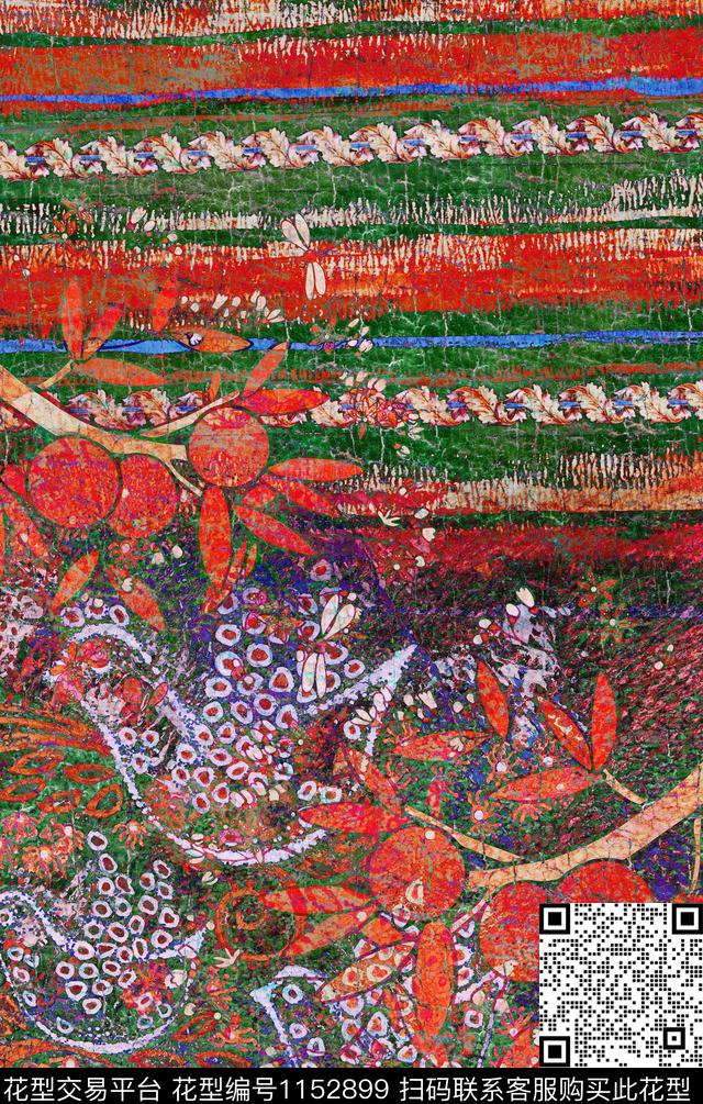 民族风复古杭州数码印花华亿平台下载（图片编号: 1152899） - 瓦栏（Walan）