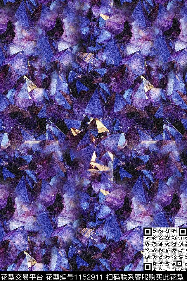 休闲大牌风几何数码印花华亿平台下载（图片编号: 1152911） - 瓦栏（Walan）