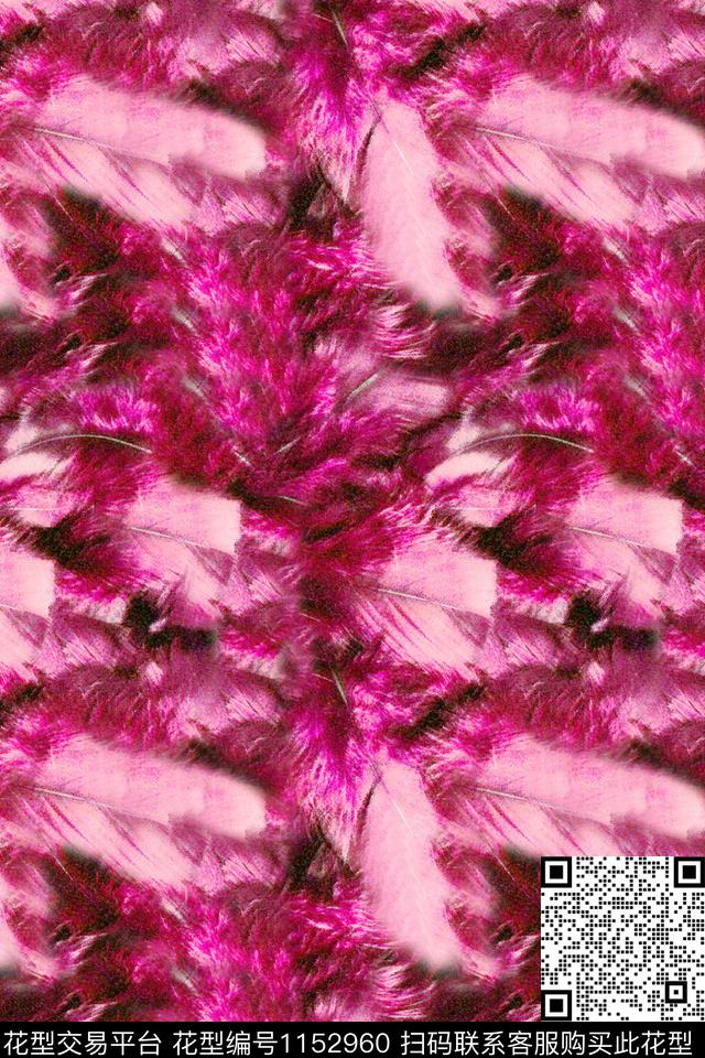 肌理羽毛休闲数码印花华亿平台下载（图片编号: 1152960） - 瓦栏（Walan）